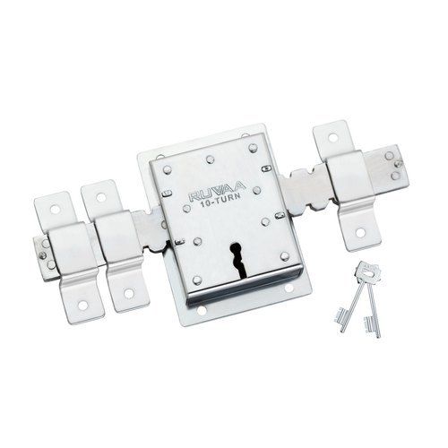 Silver Stainless Steel Ten Turn Shutter Lock