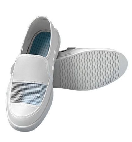 Unisex Esd Safe White Canvas Slip On Shoes Application: Electronic Industry