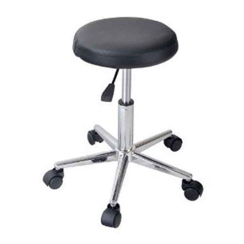 Polished Type Silver And Black Color Round Shaped Hospital Step Stool