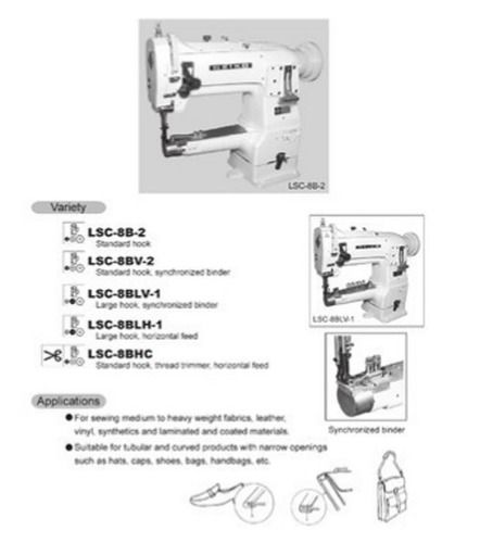 White Industrial Single Needle Cylinder Bed Sewing Machine