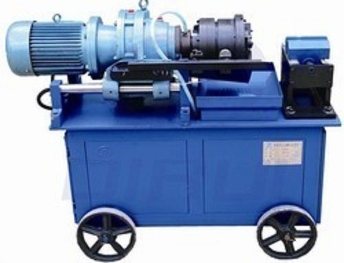 Blue Portable Automatic 40 Mm Steel Rebar Threading Machine