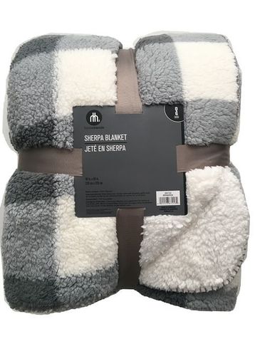 Sherpa Print Blanket and Throw