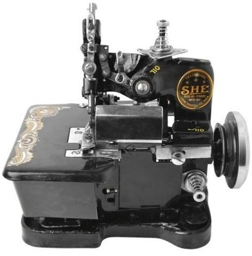 Black Single Needle Three Threads She Brand Overlock Machine