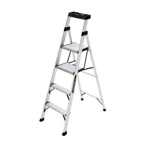 Folding Lightweight 4 Step Aluminium Tubular Ladder Size: As Per Availability Or Order