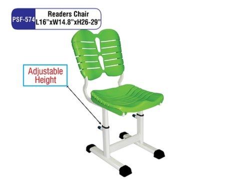 Green Adjustable Height Kids School Classroom Plastic Reading Chair