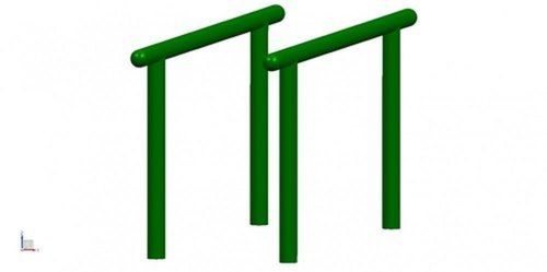 Green Mild Steel Outdoor Park Gymnastic Parallel Bar For Fitness Grade: Personal Use