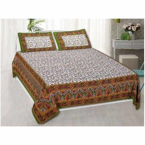 Heavy Printed Cotton Double Bed Sheet Set