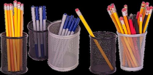 Mesh Design Round Shape Pen Stand