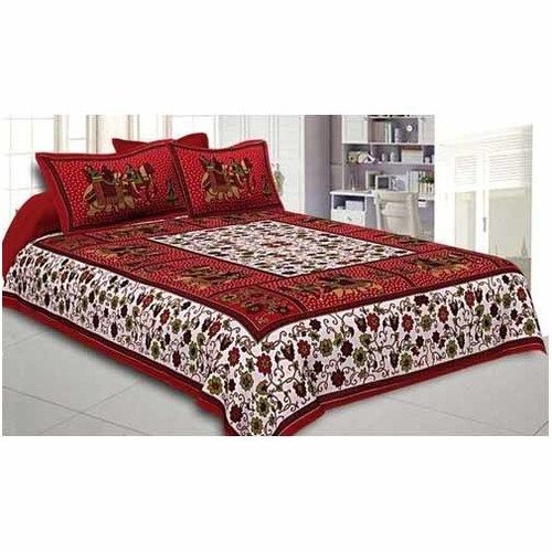 Breathable Multicolour Floral Print Cotton Double Bed Sheet Set