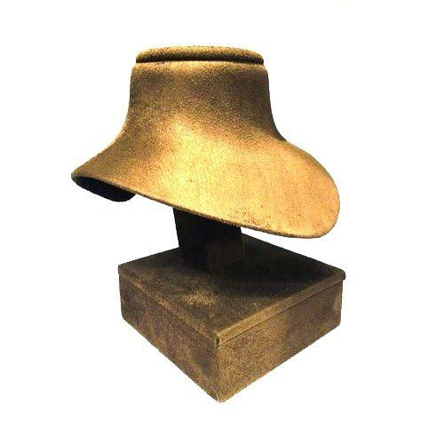 Golden Finish Wood Necklace Stand