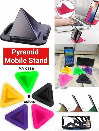 Pyramid Mobile Stand - Durable Plastic Material, Lightweight Design, Multi-Color Options