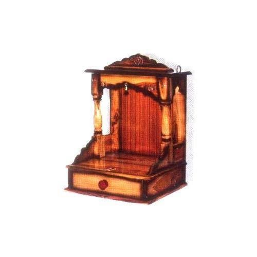  घर और दुकान के लिए हस्तनिर्मित भूरा पॉलिश लकड़ी का मंदिर