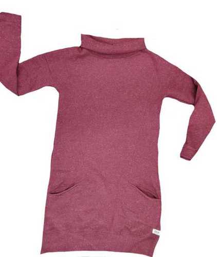 Knee Length Warm Fleece Inside Dress For Girls Age Group: 8-14 Years