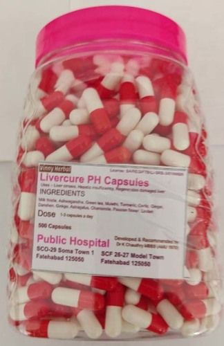 Ayurvedic Medicine Livercure Ph Capsules 500 Caps Bottle