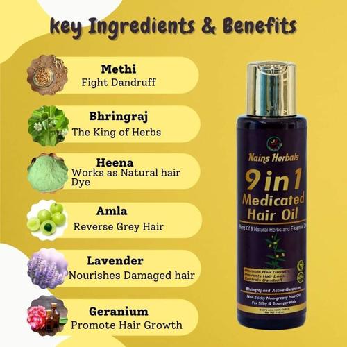 Nains Herbals 9 In 1 Medicates Oil