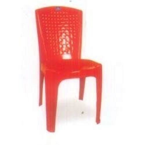 Durable Portable High Back Red Moulded Plastic Armless Chair