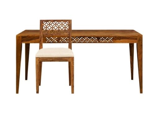 Wooden Dining Table With Single Chair