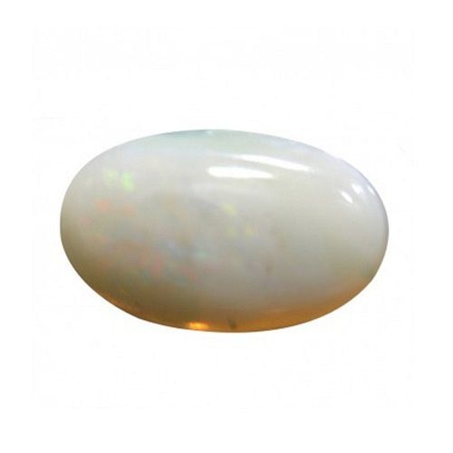 Natural 6.25 Ratti Oval Cut Pure White Opal Loose Gemstone