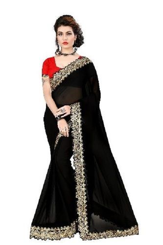 Buy VANRAJ CREATION Women Dark Blue and Black Self Design Net Saree(Pack of  2) Online at Best Prices in India - JioMart.