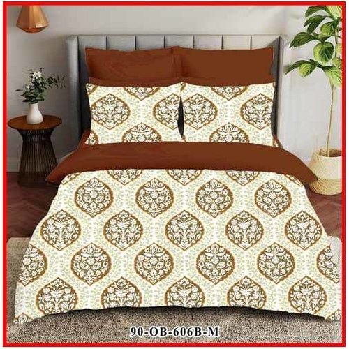 Serene Designer Printed Cotton Double Bed Sheet