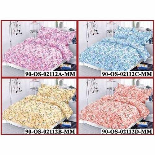 Multicolour Serene Floral Printed Cotton Bed Sheet