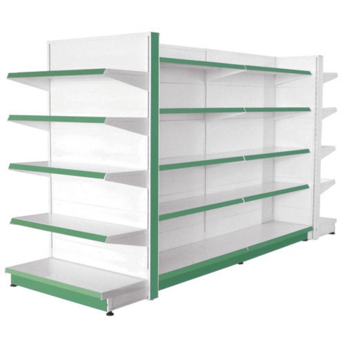 Ss Supermarket Display Rack - Color: Gree+White