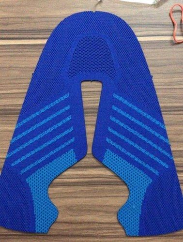 Blue Fly Knit Sports Polyester Yarn Shoe Upper