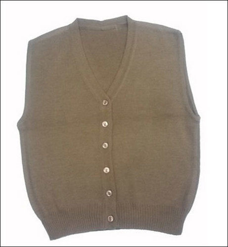 Black Ladies Sleeveless Woolen Blouse