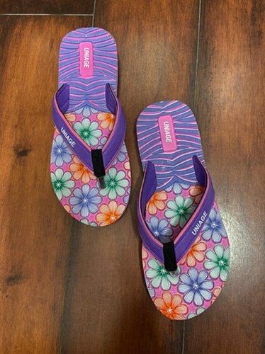 Ladies Trendy Multicolor Regular Wear EVA Slippers