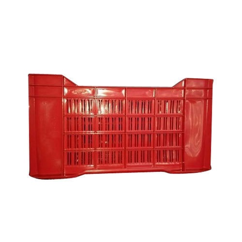 High Load Food Grade Red Mesh Plastic Fruit Vegetable Crates - HDPE, 540x360x290mm, Red | Rectangular, Stackable, Lightweight Design