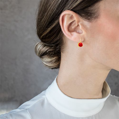 Red coral Indian ethnic earrings Designer jhumka earrings at 1150  Azilaa