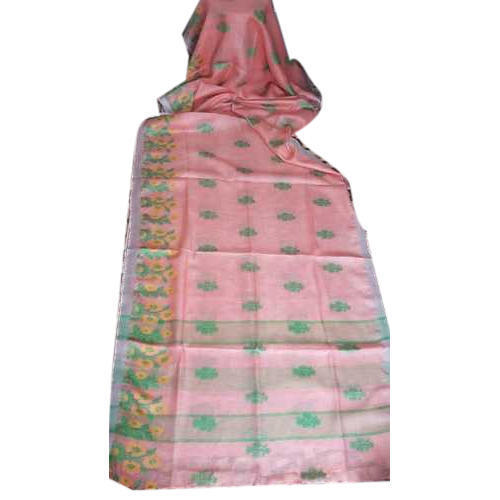 Winter Golden Border Linen Saree For Ladies, Border Pattern
