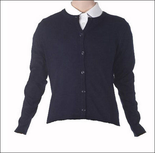 School Winter Plain Sweater Collar Style: Straight