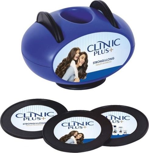 Plastic Clinic Plus Shampoo Brand Promotional Pen Stand With Coaster Plate