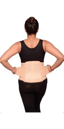 Neoprene Double Strap Lumbo Sacral Belt - Sizes S, M, L, Xl, Beige | Skin-friendly, Anti-sweat, Washable, Pain & Swelling Relief