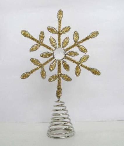 Golden Color Tree Topper For Christmas Decor