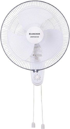 Rapid Hs Anchor Wall Fan, Consumer Winning Quality, Unique Design, Bright Look, Unique Blade Shape, Hard Texture, Super Energy Efficient, Powerful Performance, White Color No. Of Blades: 3