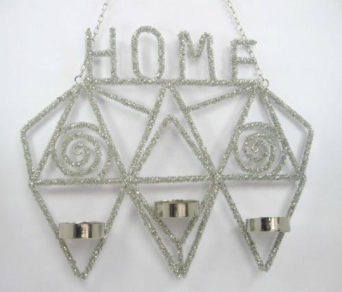 Polishing Silver Color Wall Hanging Candle Holder