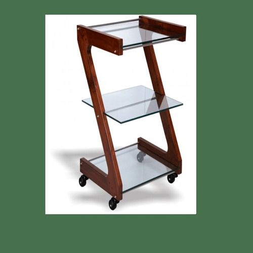 Glass And Wooden Spa Trolley