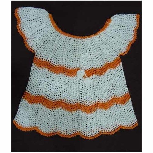 Kids Designer Cotton Dual Colour Crochet Frock Age Group: Children