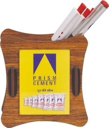 Eco Friendly Prism Cement Promotional Wooden Stationery Holder