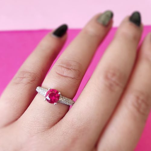 Red Cubic Zirconia Ring Jewelry