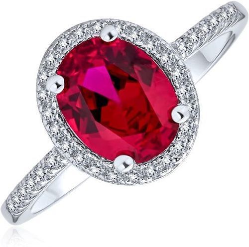 Red Cubic Zirconia Ring Jewelry Gender: Women