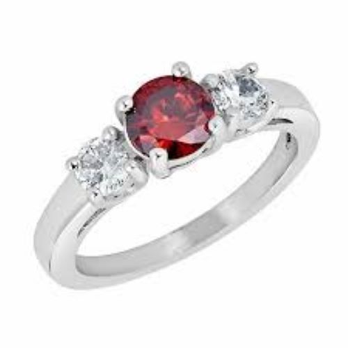 Red Cubic Zirconia Ring Jewelry