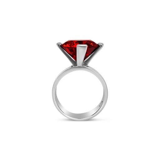 Red Cubic Zirconia Ring Jewelry Gender: Women