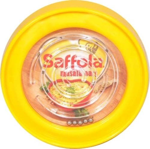 Saffola Brand Promotional Round Plastic Paper Weight - Smooth Surface, Attractive Design | Ideal for Home and Office Advertising