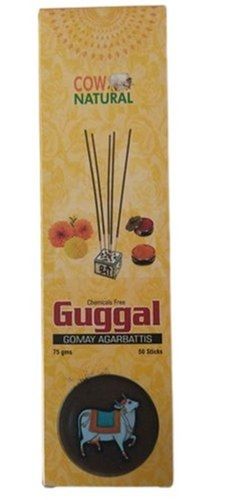 Herbal Charcoal Free Guggal Gomay Pooja Agarbatti Incense Stick