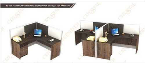 Black L Shape Office Computer Workstation Table