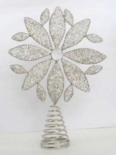 Light Weight Silver Color Tree Topper For Christmas Decor