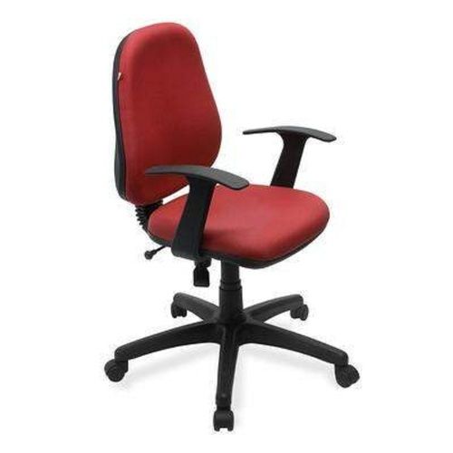 Light Weight Nilkamal Maroon Foam Seat Medium Back Revolving Office Chair